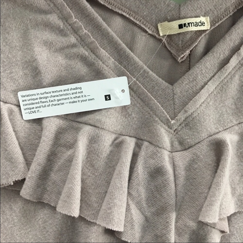 Women’s LAmade Ruffled Cropped Blouse-SZ XS - Picture 2 of 8